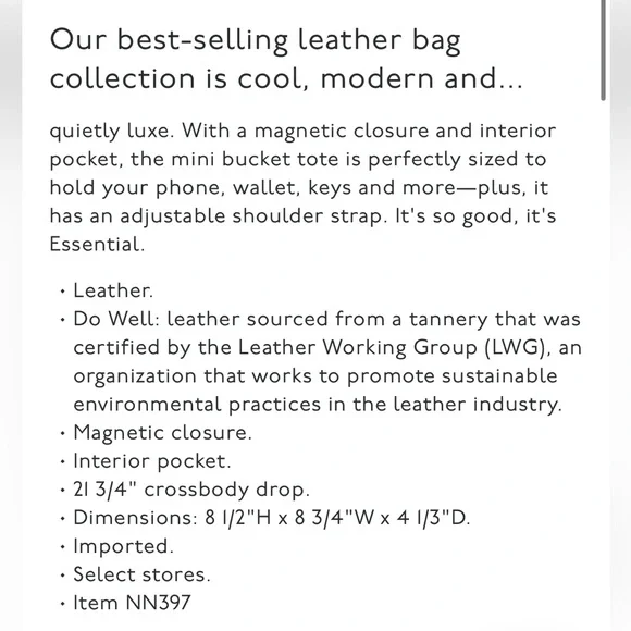 Mini leather bucket tote crossbody - Picture 4 of 7